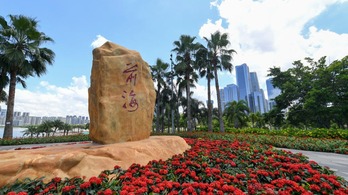 【国际锐评】中国的“关键一招”对世界有多重要？_fororder_在广东省深圳市前海拍摄的前海石（2024年05月15日摄）